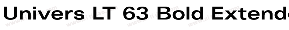 Univers LT 63 Bold Extended字体转换
